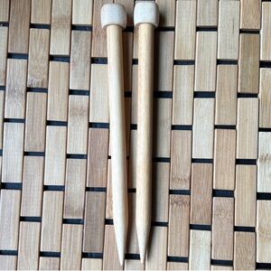 Vintage Clover 15mm Wooden Knitting Needles Estate Chunky Crafts